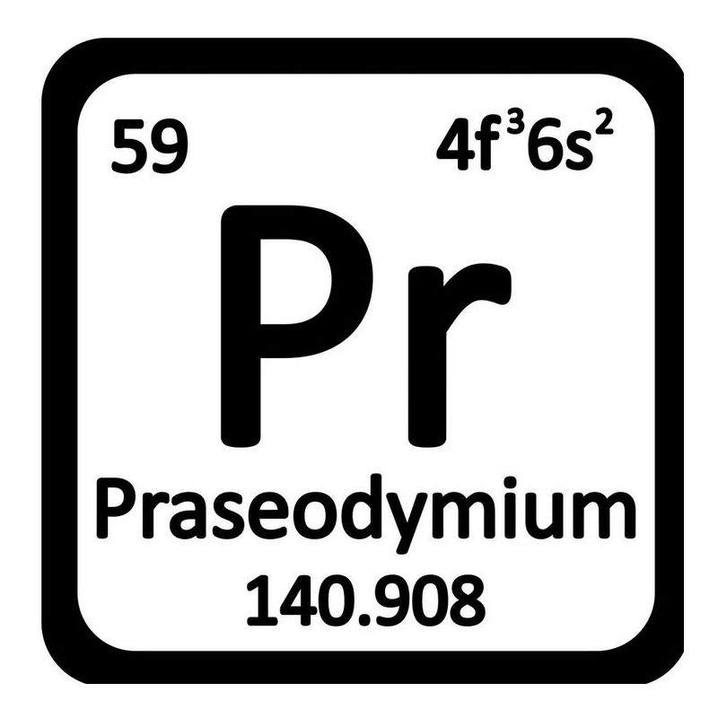 Praseodymový kov 99,9% čistý kov Kovový prvek Pr Element 59 Praseodym