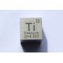 Titan Ti kovová kostka 10x10mm leštěná kostka 99,5% čistoty