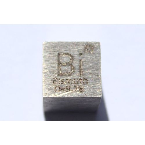 Bismutová bimetalová kostka 10x10mm leštěná kostka čistoty 99,99%