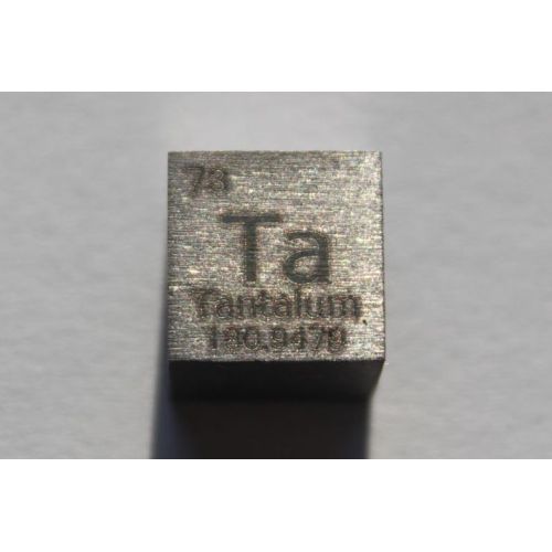 Tantal Ta kovová kostka 10x10mm leštěná kostka o čistotě 99,9%