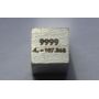 Stříbrná kovová kostka Ag 10x10mm leštěná kostka o čistotě 99,99%