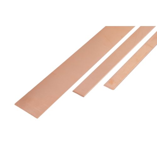 Prodám měděné plechové pásky 2.0090 plochá tyč 30x2mm-90x6mm řezané na míru pásky